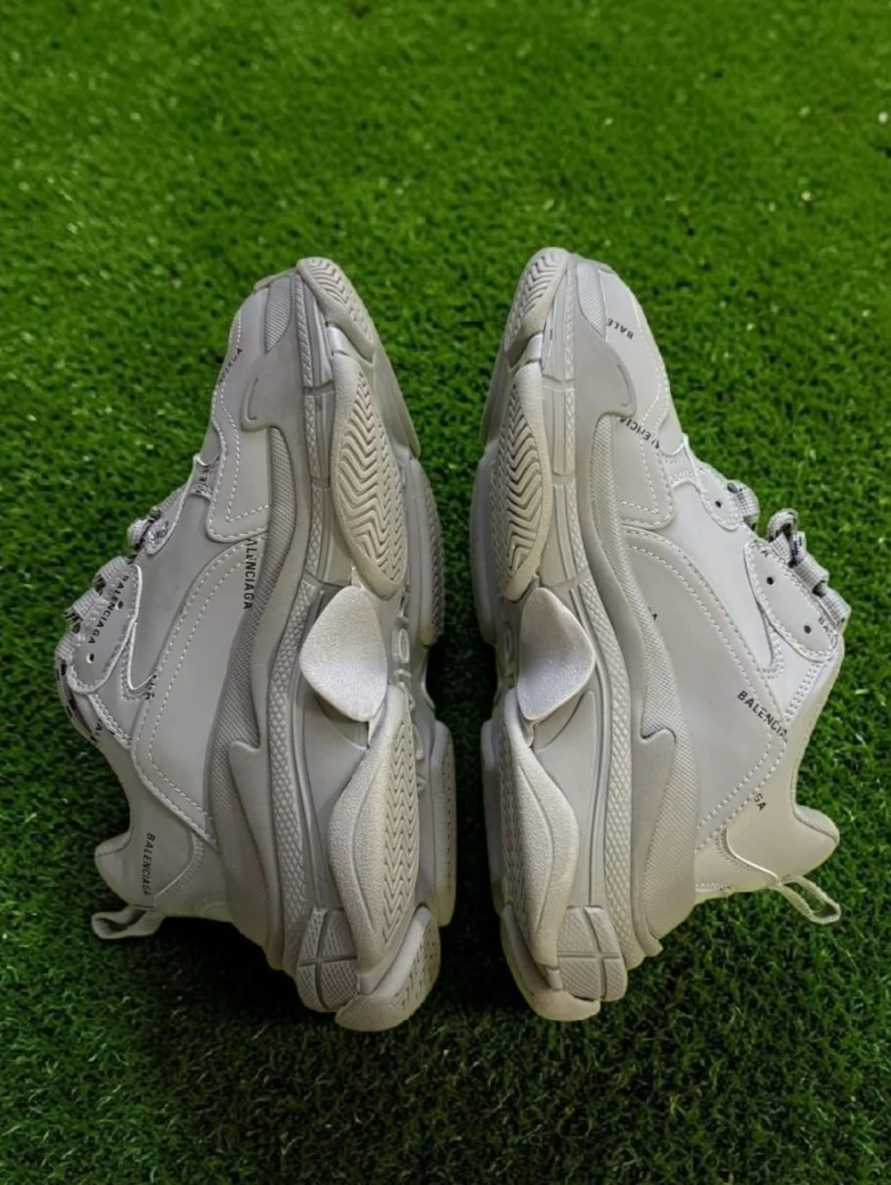 Balenciaga Triple S Logo Beige Sz M5/W8 New